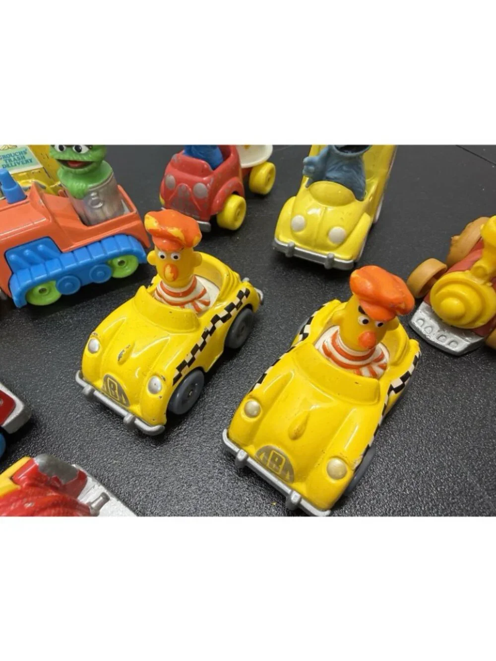 Vintage 1980s Sesame Street Diecast Cars Lot of 19 Big Bird Elmo Ernie Grover